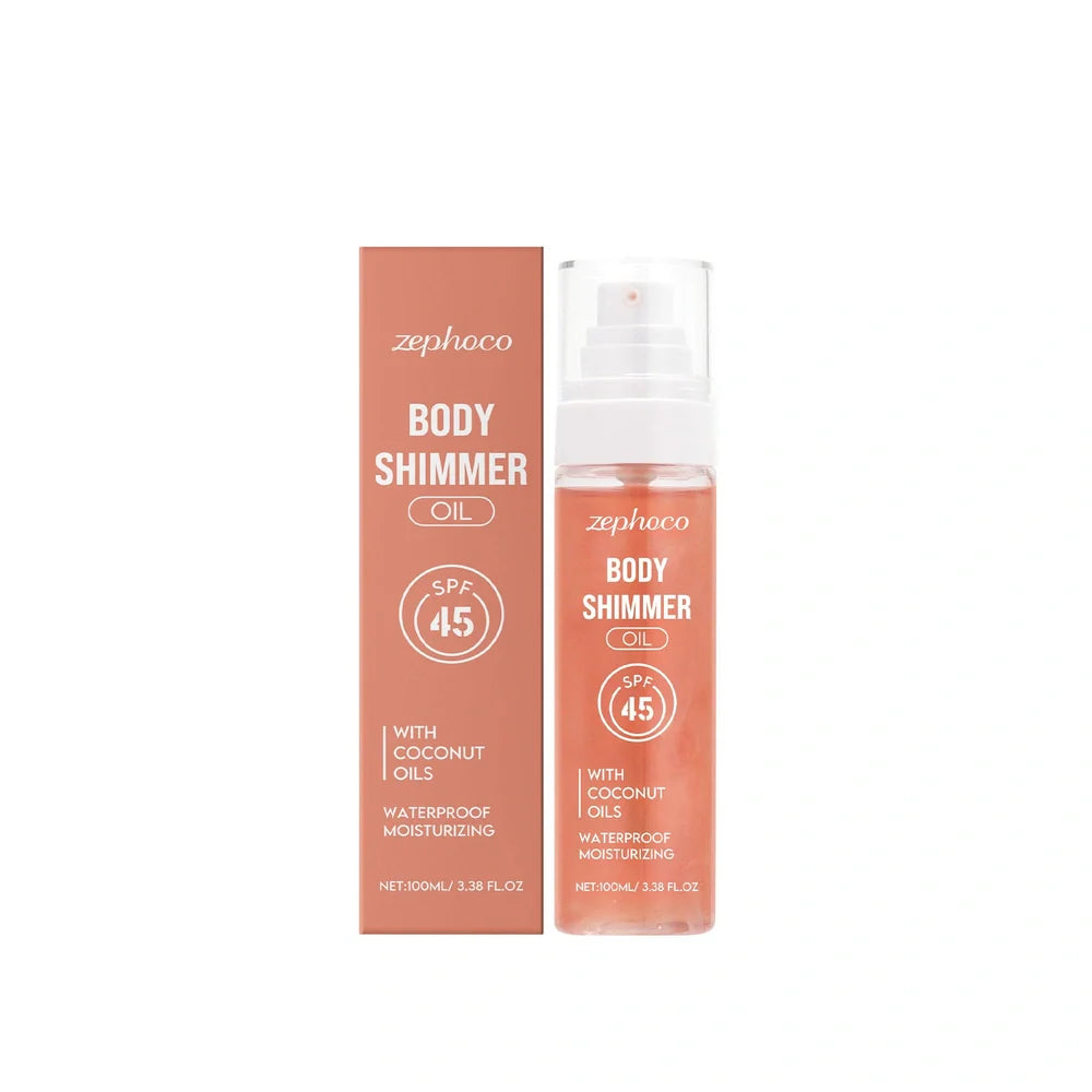 100ML bottle of SPF 30 sun protection body oil with coconut and avocado oils for hydrated skin