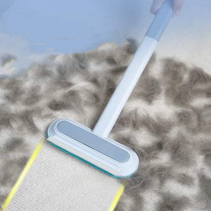 Multifunctional hair removal brush with flannel surface for pet hair and screen cleaning