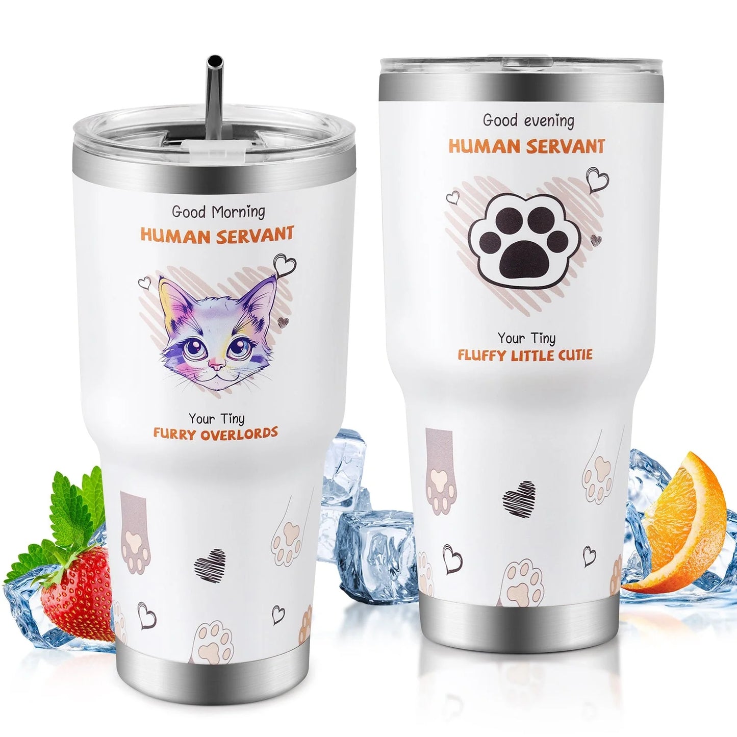 30oz insulated travel mug for car, keeps drinks hot or cold, spill-proof lid