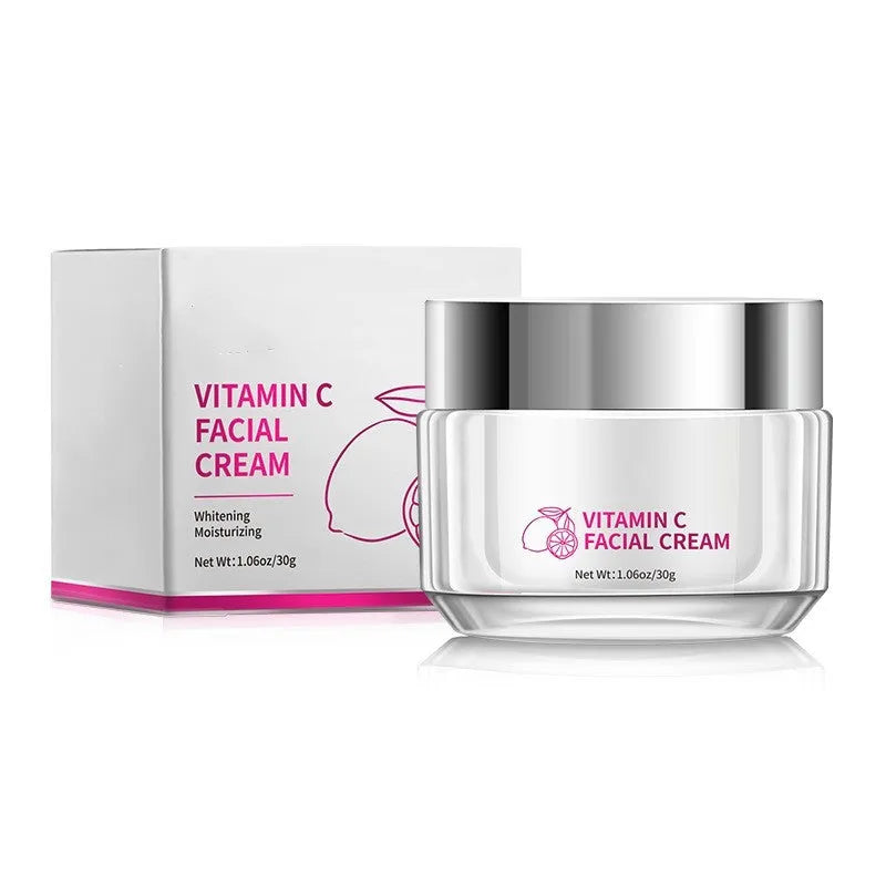 Vitamin C Face Cream 30g jar with dimensions 6cm by 6cm by 5.2cm