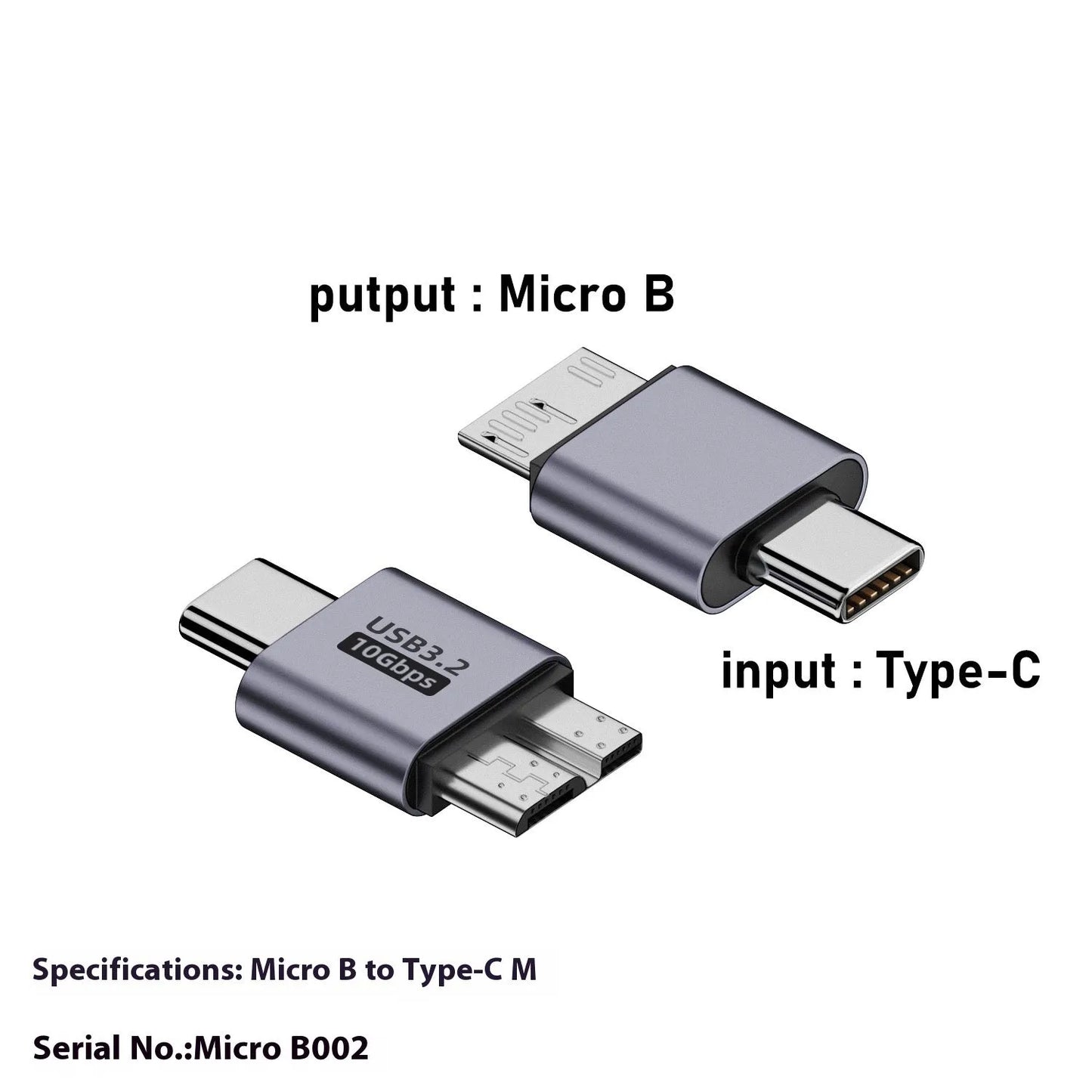 Micro-B USB adapter converter showing Type-C and USB to Micro-B connections for charging and data transfer