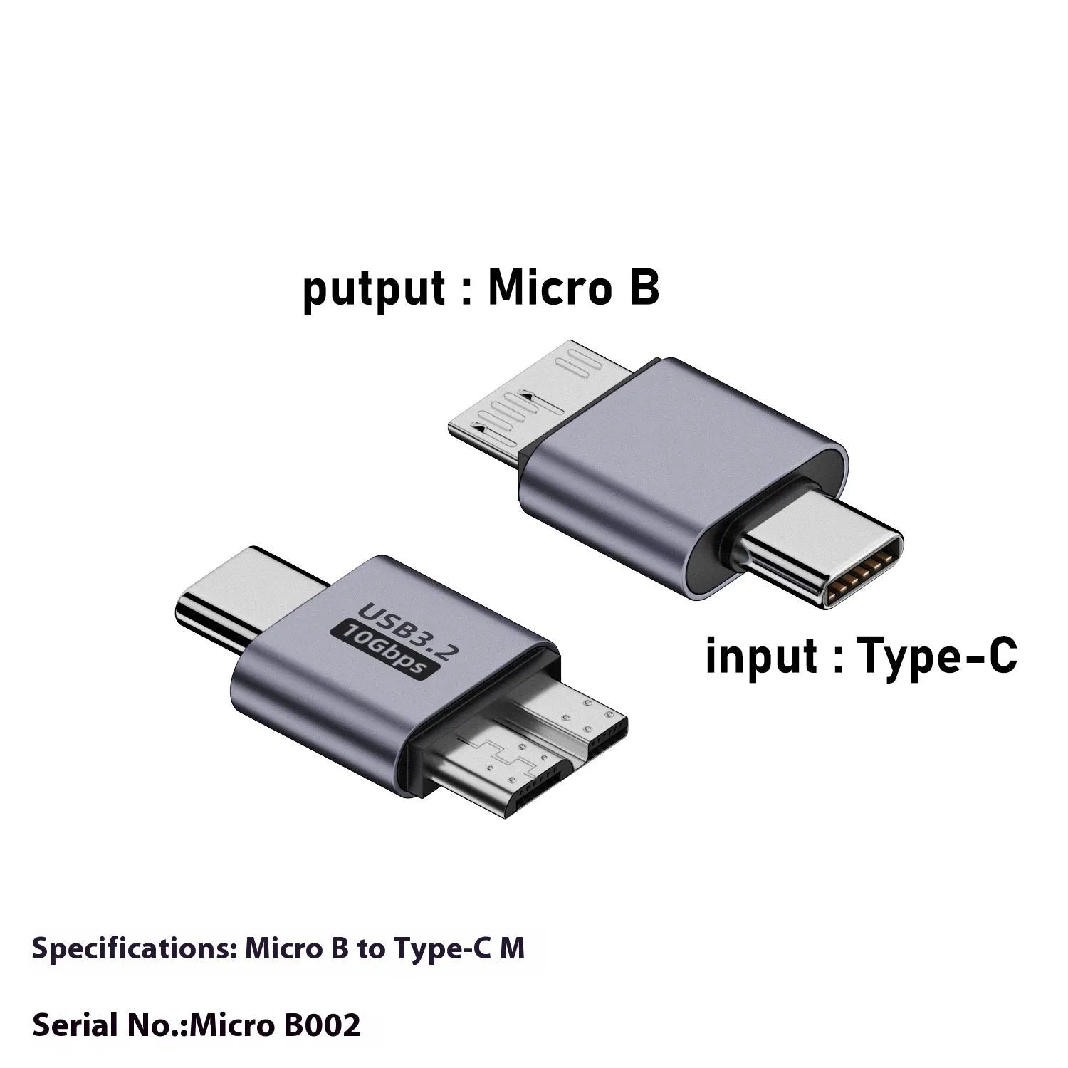 Micro-B USB adapter converter showing Type-C and USB to Micro-B connections for charging and data transfer