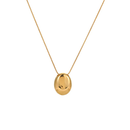 Long geometric gold-plated necklace with adjustable 41-50cm chain and stainless steel construction