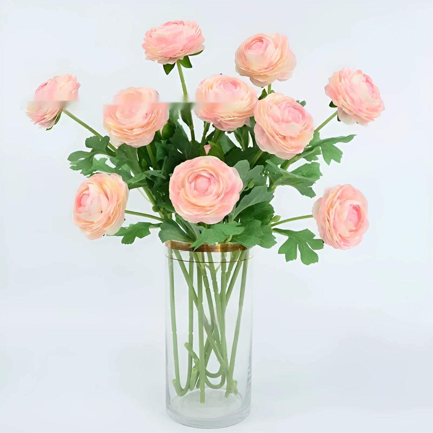 Single stem artificial silk peony flower in a choice of seven colours