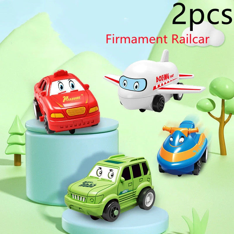 DIY Electric Railroad Speeder Toy with puzzle tracks and automatic car