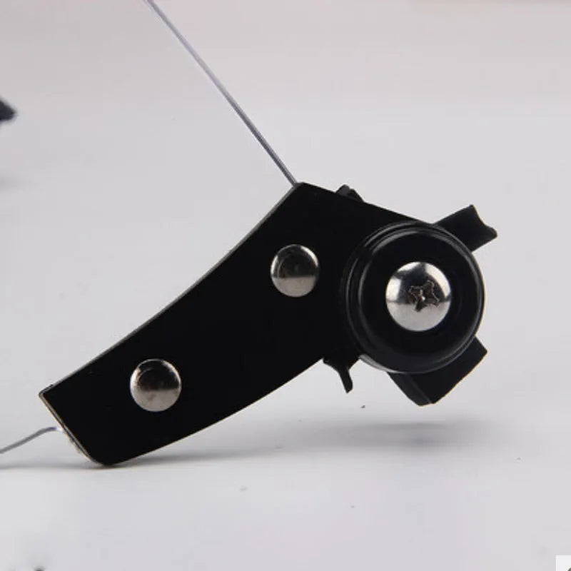 Transparent helmet face mask with clear PC lens for guide rail attachment
