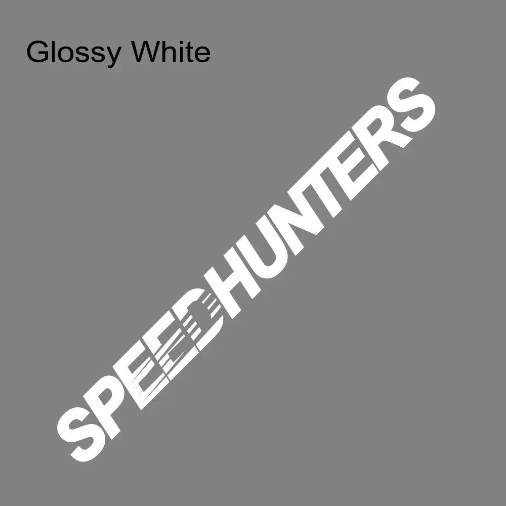 Reflective Speed Hunters graphic vinyl car sticker measuring 59cm by 10cm