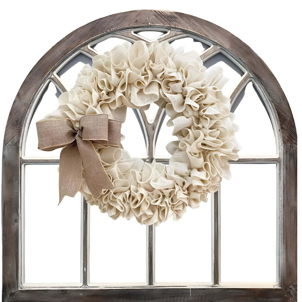 Linen garland door hanging decoration in modern simplicity style made from plastic cloth, single linen wreath for indoor display