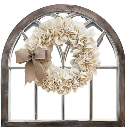 Linen garland door hanging decoration in modern simplicity style made from plastic cloth, single linen wreath for indoor display