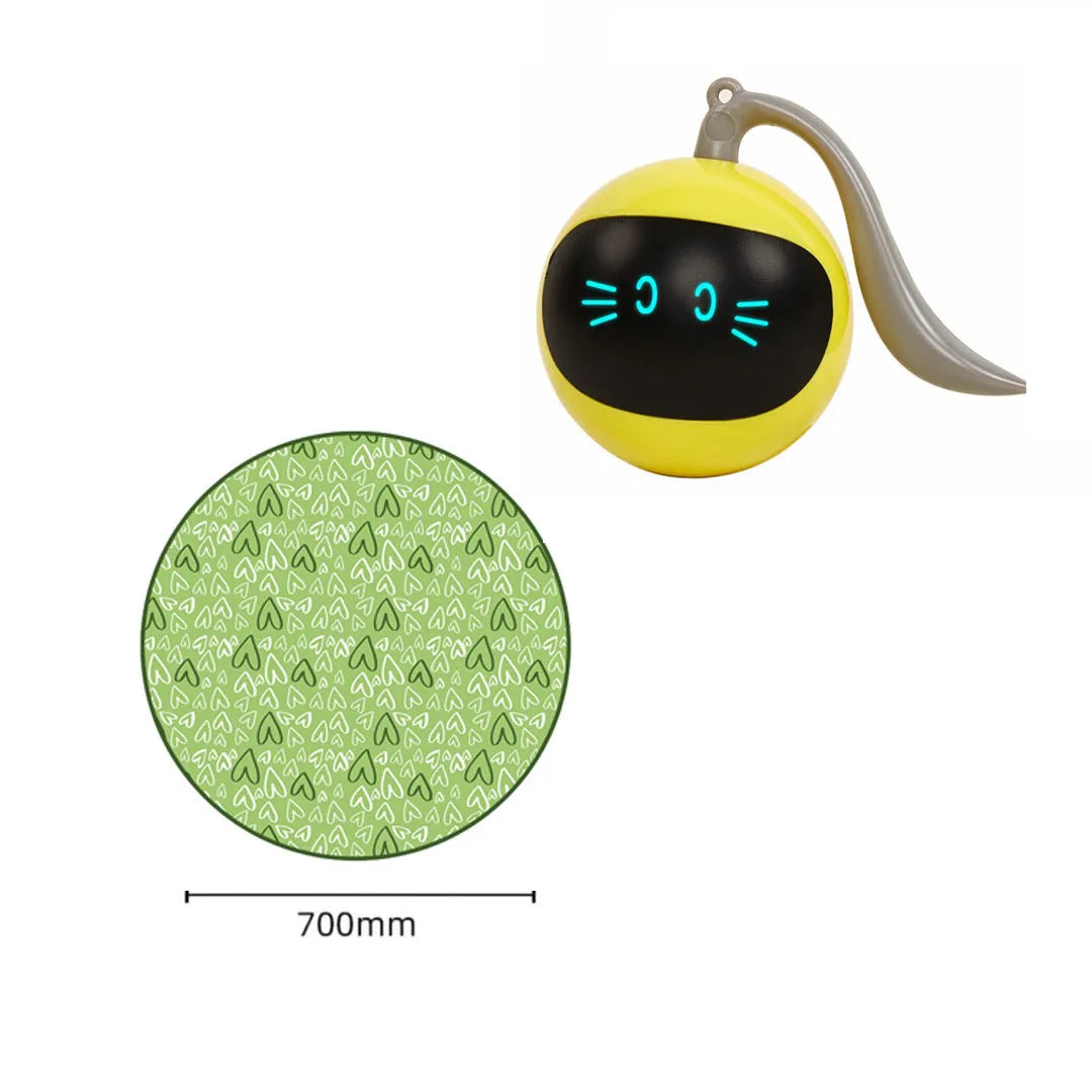 70cm nylon cat hunting cover with electric motion ball, available in pink or green, USB powered for indoor cats