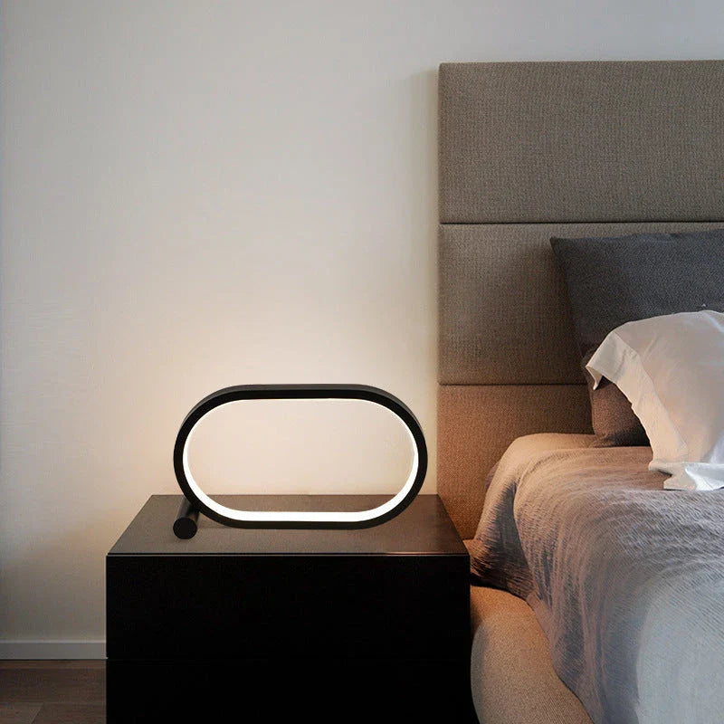 Stylish LED desk lamp with touch control and dimming functionality, perfect for modern workspaces and bedrooms