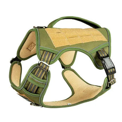 Tactical dog chest strap harness for search and rescue working dogs in Oxford cloth with adjustable sizing