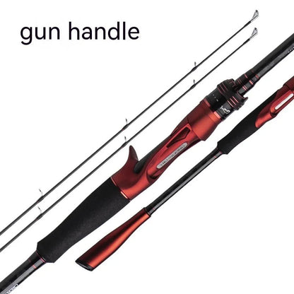 Carbon ultralight fishing rod showing straight handle and pikestaff style options
