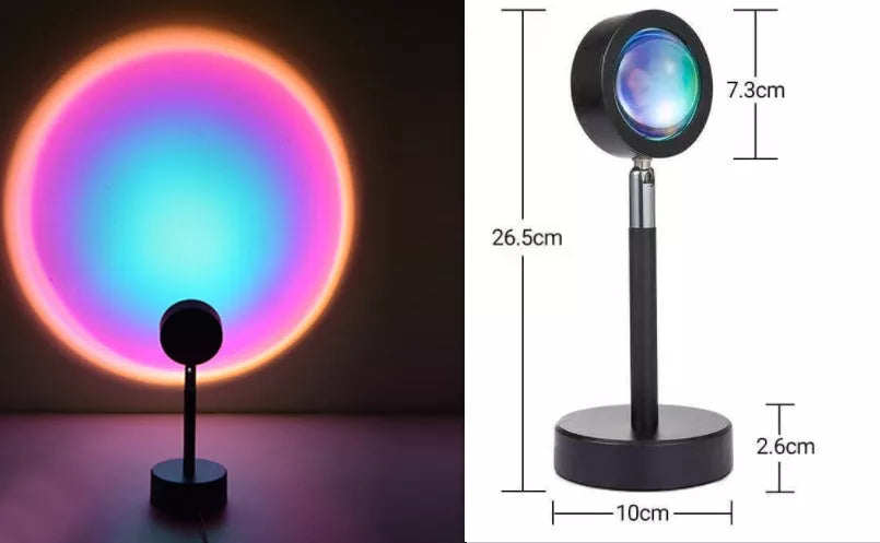 WiFi LED Sunset Projector Light with 16 colour options and 360° rotation