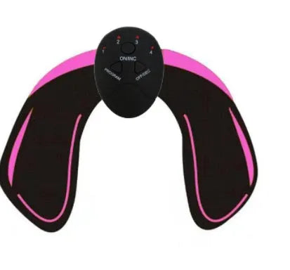 EMS hip muscle training stimulator with host unit and buttock patch for abdominal toning and buttock lifting