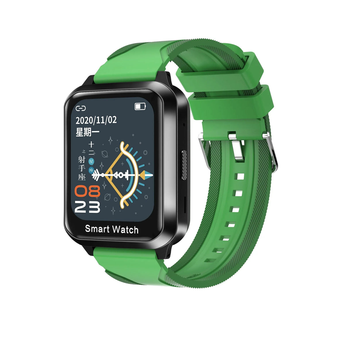 Black smart bracelet with 1.78-inch split screen display showing password lock screen interface