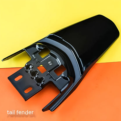 Carbon fibre rear bicycle mudguard and inner plate for a Light Bee electric off-road bike.