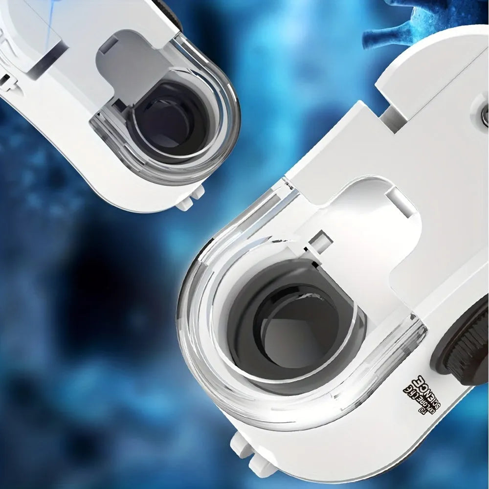 60x mobile phone microscope with LED light and universal adapter clip for smartphones