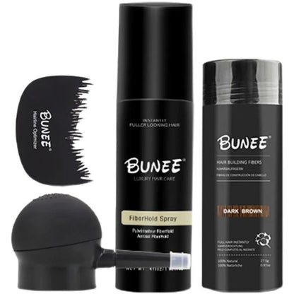 Hair fibre powder 275g can with specialised applicator nozzle and shaping spray for sparse hair coverage