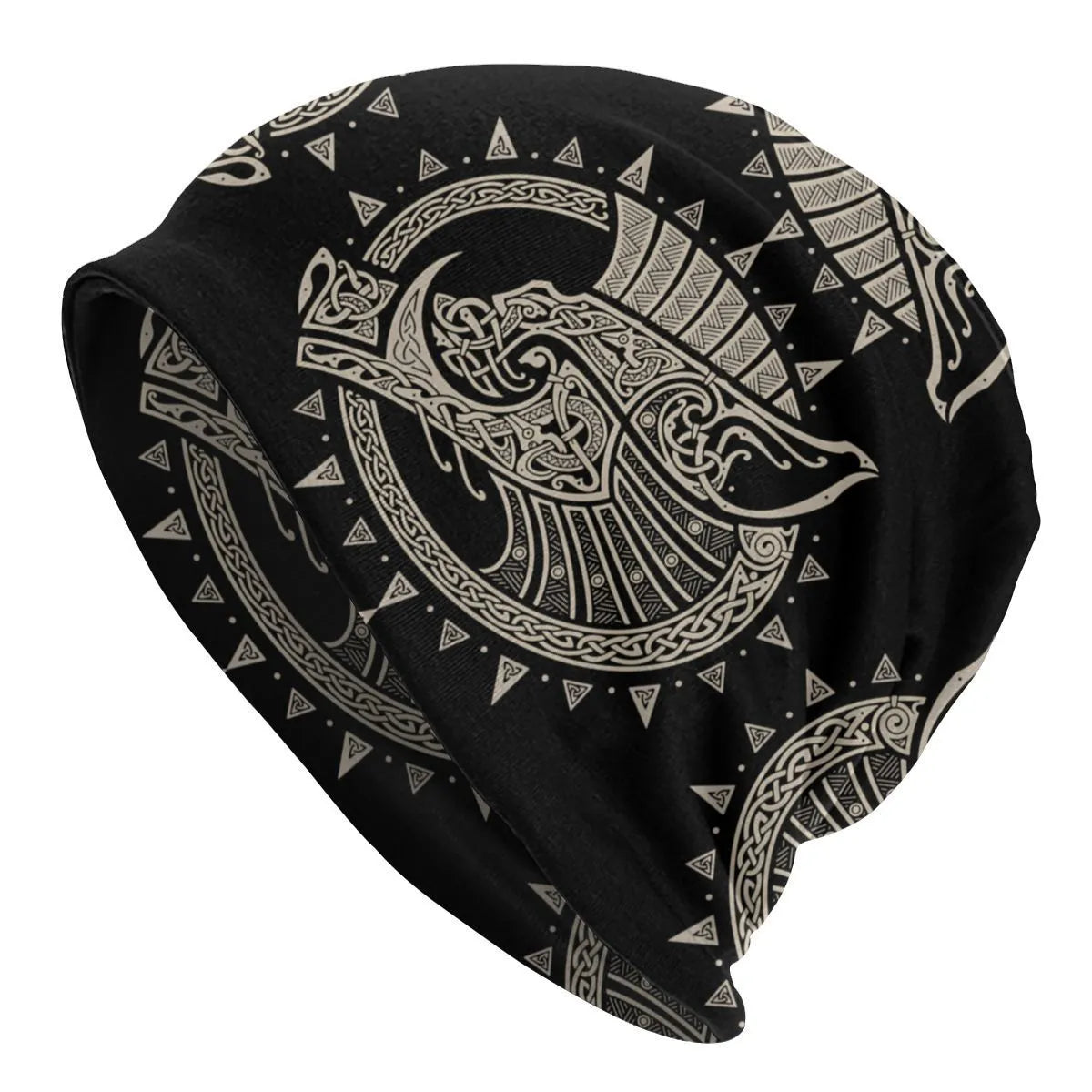 Viking totem wolf print double-layer elastic sleeve cap in various colours for hip hop street dance