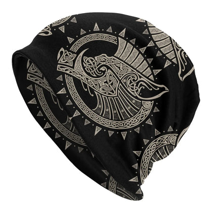 Viking totem wolf print double-layer elastic sleeve cap in various colours for hip hop street dance