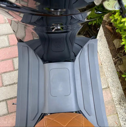 3D rubber motorcycle front foot pad accessory in black grey and bronze gold colour options.