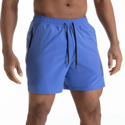 Men's polyester mesh stitching casual sports shorts in multiple colours for running and basketball