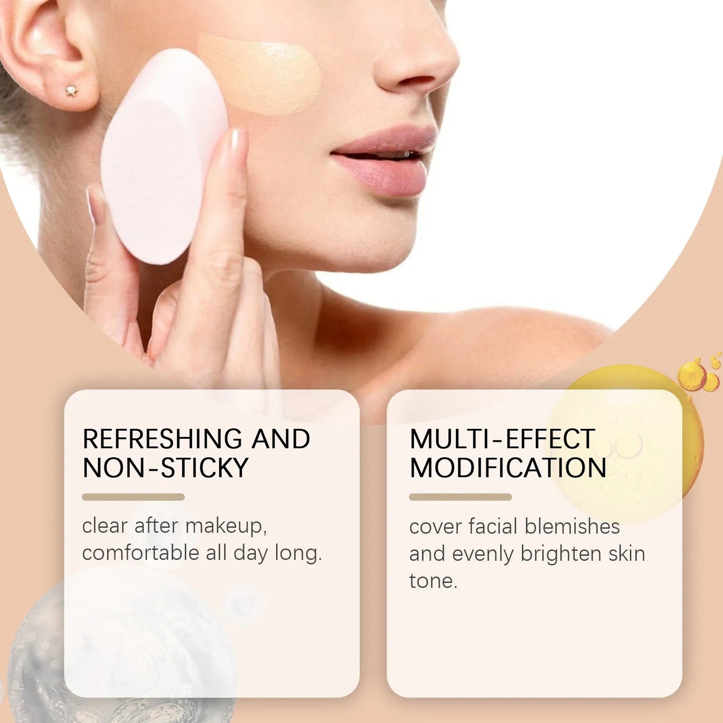 3.5ml tube of medium skin tone moisturising liquid foundation with natural finish.
