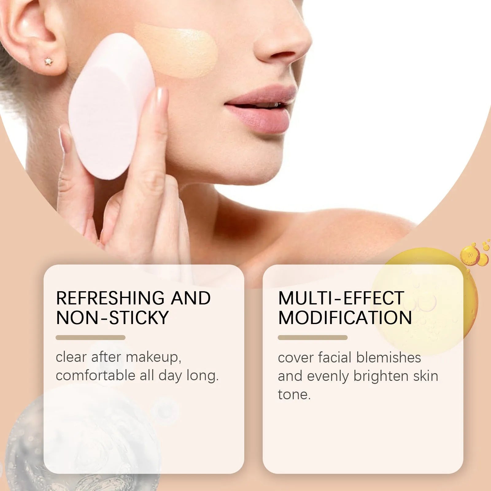 3.5ml tube of medium skin tone moisturising liquid foundation with natural finish.