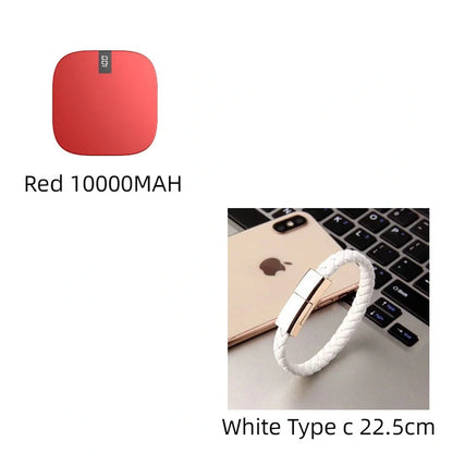 10000mAh mini power bank with digital display showing battery percentage