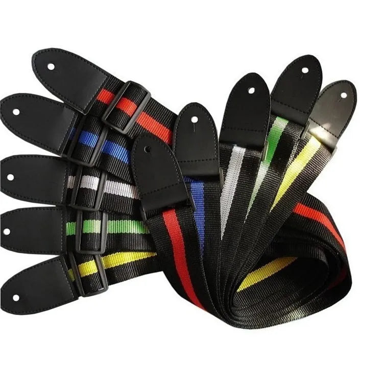 Woven crossbody strap for guitars and ukuleles in multiple colours with adjustable length