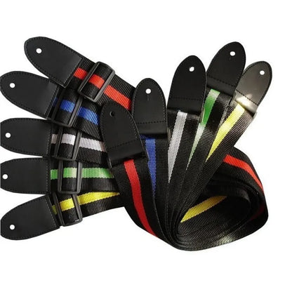 Woven crossbody strap for guitars and ukuleles in multiple colours with adjustable length