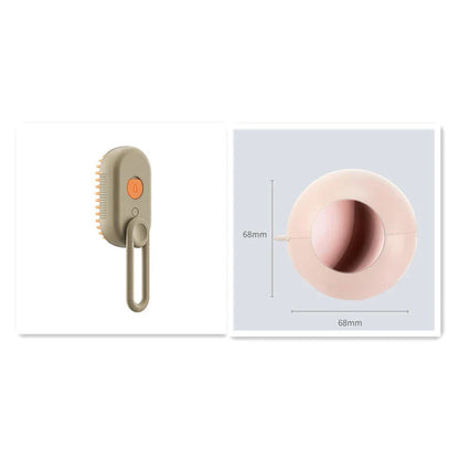 Premium 3-in-1 Pet Grooming Brush with Gentle Steam Spray, Massaging Comb, and Hair Removal Function for Cats and Dogs
