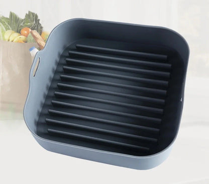 Reusable silicone air fryer pot liners in various colours and sizes