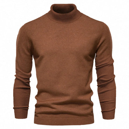 Men's slim fit turtleneck winter sweater in various colours