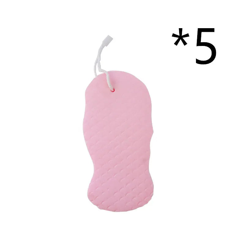 3D fish scale pattern bath sponge in white, grey, pink, or light blue for gentle exfoliation