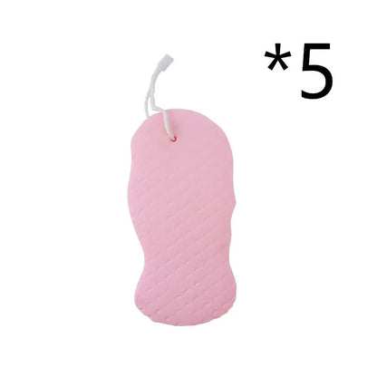 3D fish scale pattern bath sponge in white, grey, pink, or light blue for gentle exfoliation