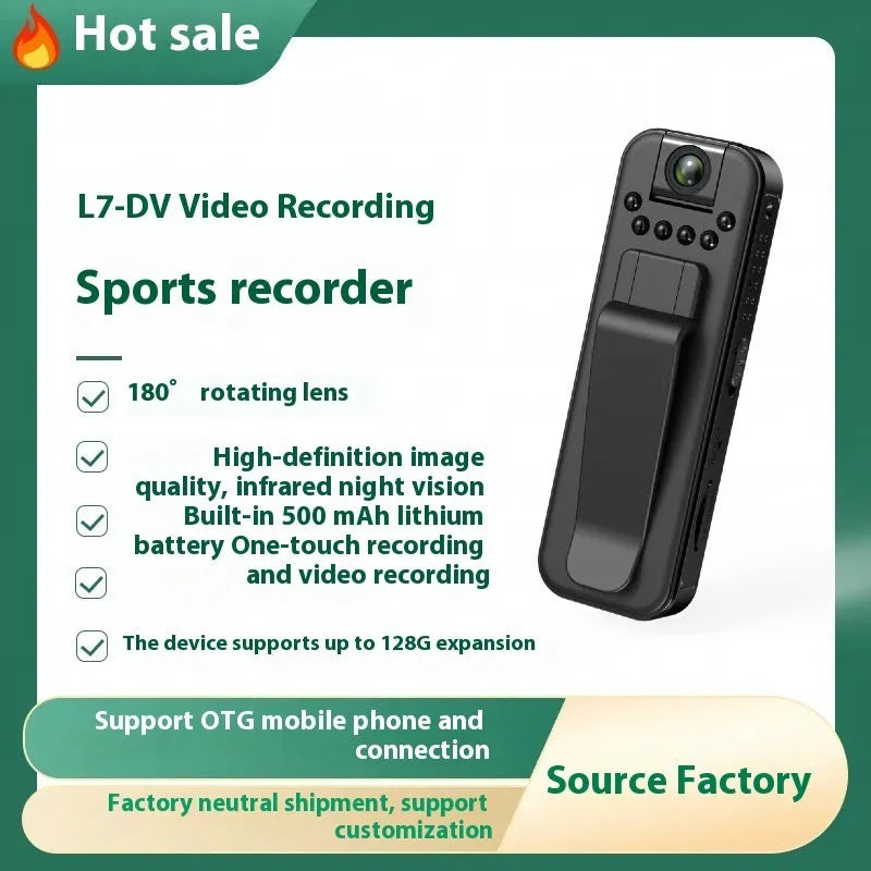 Outdoor security camera with HD image quality and night vision infrared recording, model L7 home security system with wifi connectivity for video monitoring and conference recording applications, one piece unit with standard mounting hardware included