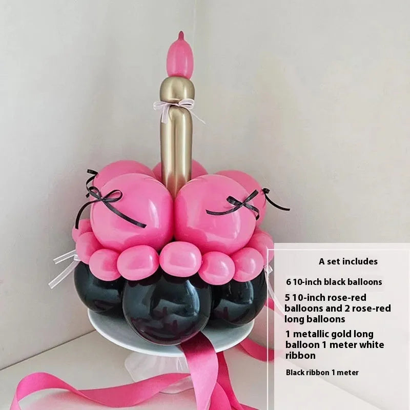 Balloon bouquet DIY kit for cake decorating with round balloon and 10 style options