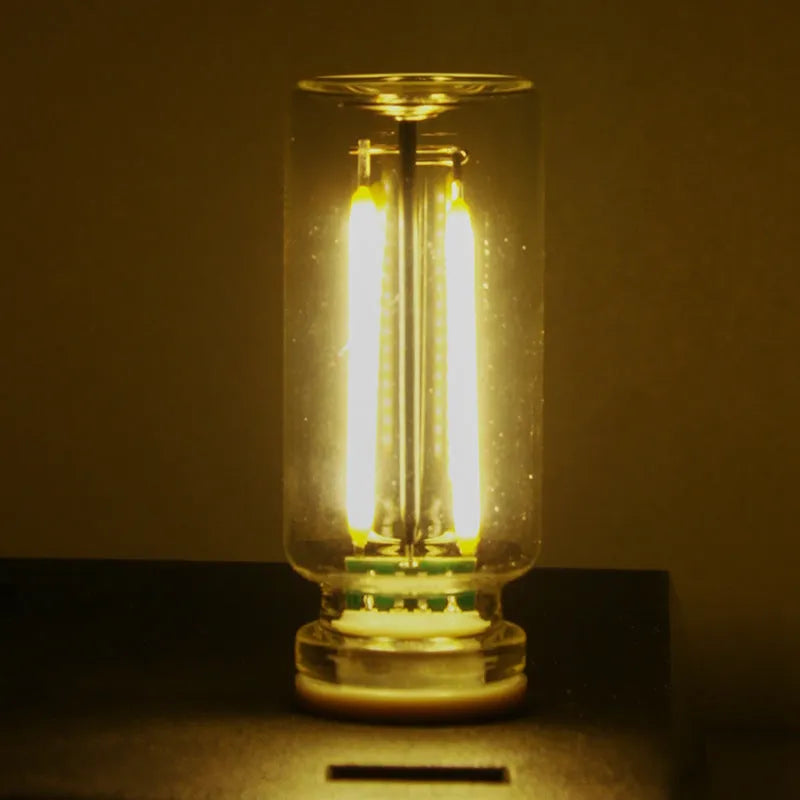 Transparent USB touch control night lamp with 22mm diameter glass housing