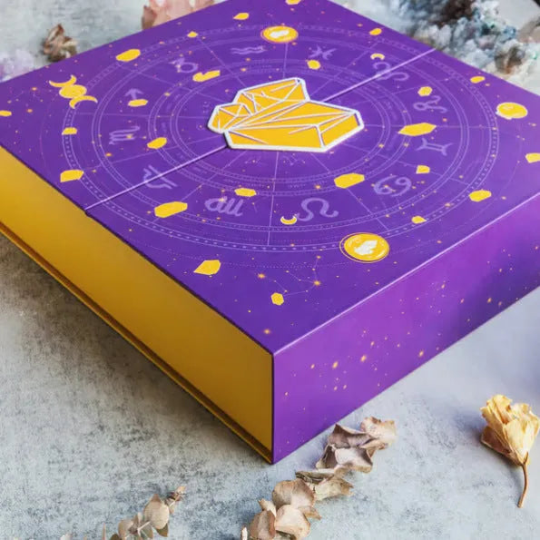 Halloween crystal countdown gift box with compartments, 33.5cm wide, made of paper