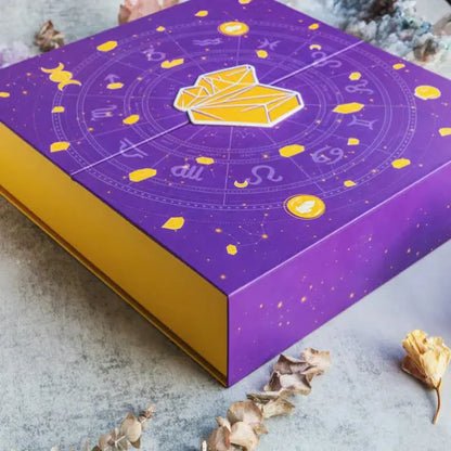 Halloween crystal countdown gift box with compartments, 33.5cm wide, made of paper