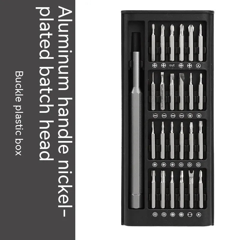 24-in-1 magnetic precision screwdriver set with chrome vanadium steel shaft and multiple 4mm bits