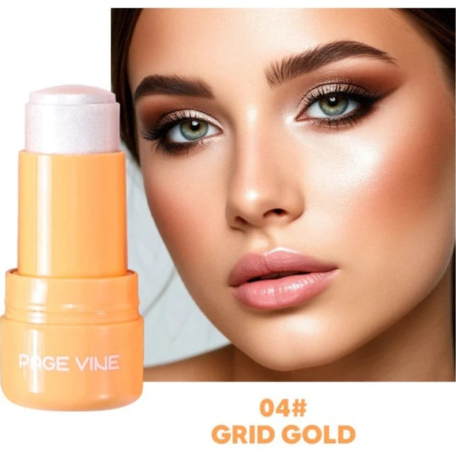 VINE cream contour stick with plastic housing showing six colour options for cheekbone highlighting