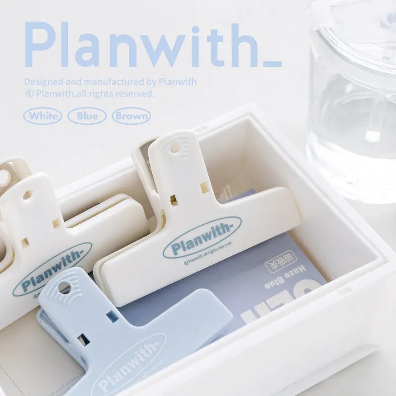 RosyPosy Japanese Wind Cream File magnetic bill clip in Haze Series with plastic magnet alloy construction