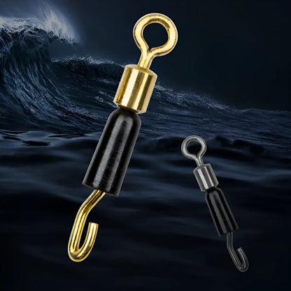 Fishing swivel pin accessory with wire clip and silicone opening in three sizes