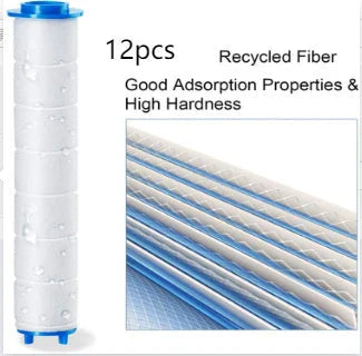 Premium multi-function shower head with rainfall and massage modes, made of durable ABS material and featuring a built-in water filter.