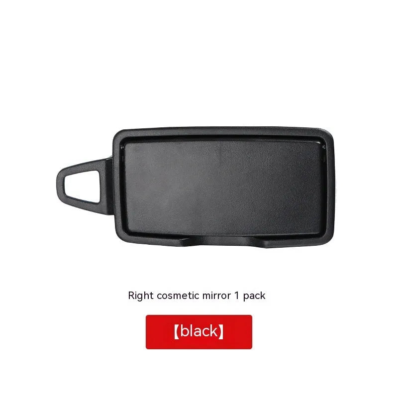 Mercedes-Benz GLE sun visor cosmetic mirror cover in black ABS+PC material showing front view.