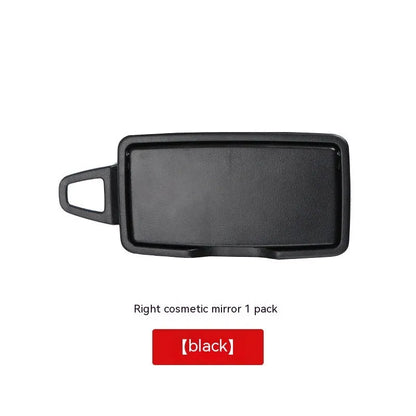 Mercedes-Benz GLE sun visor cosmetic mirror cover in black ABS+PC material showing front view.