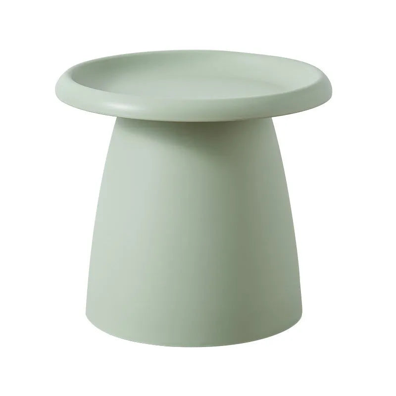 Mushroom small coffee table, plastic, 50 x 45cm, in pink, yellow, white, grey, brown red or green